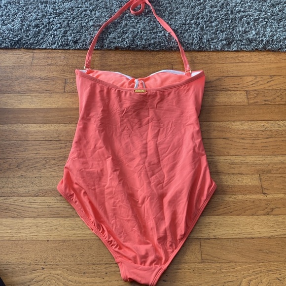 NWT Ralph Lauren Twisted One-Piece Suit in Coral Reef Size 12 - Picture 7 of 15